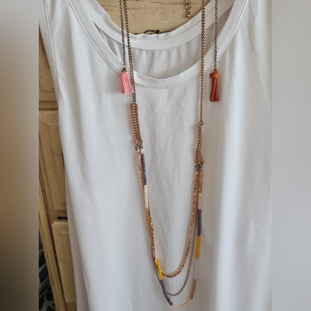 BOHO Colorful Multi Strand Necklace♡